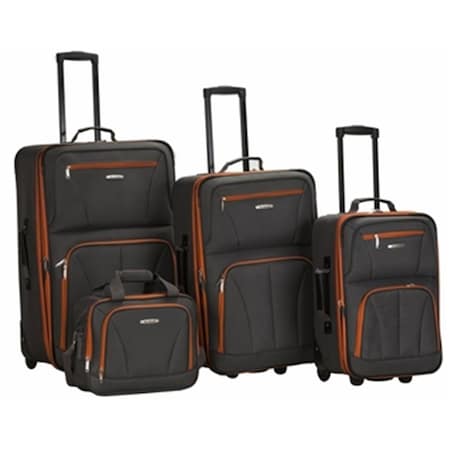 Rockland 4 PC LUGGAGE SET - CHARCOAL F32-CHARCOAL